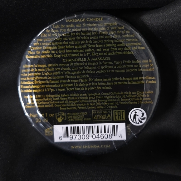 Massage Candle Sparkling Strawberry Wine Shunga 1oz Soy Oil Travel - Picture 5 of 8